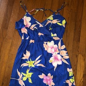 American Eagle Blue Floral Dress with Pockets